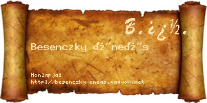Besenczky Éneás névjegykártya